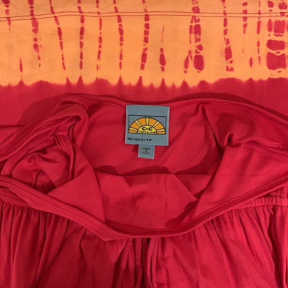 C&C California Red Tie Dye Maxi Dress Size XS - Picture 3 of 5